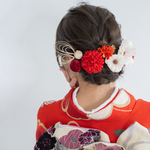 【 ショートボブやボブヘアーにおすすめ！ 】成人式や前撮りの振袖の髪飾り・アーティフィシャルフラワーのヘッドドレスI