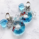 clear＆marinblue 金魚ゼリーキーホルダー リング型