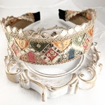 1000円 SALE 7/31まで ☆インド刺繍リボン カチューシャ　No.217