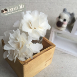 【再販×3】純白紫陽花イヤリング＊