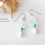SALE！！透きとおる海の貝殻ピアス＊
