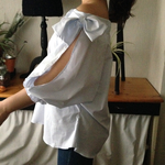 大人可愛いショルダーリボン🎀スカイブルー