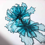【海の底に咲く花】 簪 かんざし バレッタ 髪飾り 浴衣 髪留め 着物 ディップアート
