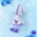紫③  レインポンチョと長靴のセット（プチブライス用）