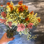 花材セット　夏花　紅花　サマーチェリー　スターチス　✿色味変更相談可🙆‍♀️💐