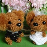 ☆あみぐるみ☆トイプーちゃんの結婚式