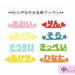 ☆送料無料☆【中】ひらがなのフェルトお名前カットワッペン※4文字まで
