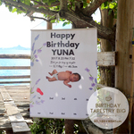 new【送料無料】ほぼ等身大♡手形も取れるお誕生日タペストリー
