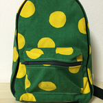 水玉ボディバッグ【グリーン×イエロー＋クローバー】