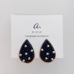pierce／earring  shizuku large  black  dot