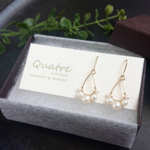 淡水パール【Pearl】 小さなフープピアス