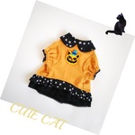 猫服🎃【完成品＆オーダー】ハロウィンワンピ2021🌼オレンジ