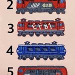 貨物機関車刺繍ワッペン　中（桃太郎、金太郎、EF81、66、レッドベア、サンダー）