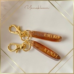 𝐧𝐞𝐰!!ミニべっ甲名入れキーホルダー✩.*˚席札 プチギフト レジンキーホルダー