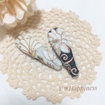 送料無料 再販♪ インド刺繍リボンパッチンピン 2個セット  ヘアピン   