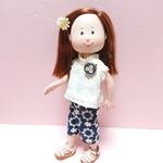 マドレーヌちゃん  お花刺繍のパンツ(ロング)