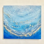 blue shape＊テクスチャーアート　絵画　抽象画　海