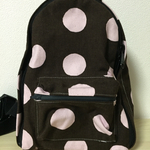 水玉ボディバッグ【チョコ×ピンク＋チェリー】