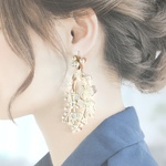 タッセルレースピアス/イヤリング