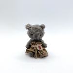 紅茶染めふわくま［６.５cm］／小さなぬいぐるみ／ハンドメイドミニチュアテディベア