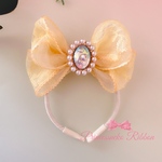 イエローレースリボンのペット用カチューシャ💛🎀Ailebyirodori🎀【ネコポス対応】