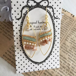 【再販☆】サンストーン&ボヘミアンビーズ♡フープピアス