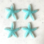 Clear Light Blue Starfish Cabochons