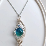 『海』〜silver〜『A』ネックレス〜