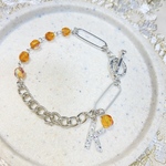 各色一点ずつ🧡イニシャルチャームチェーンブレスレット