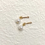 リカちゃんホワイトパールピアス
