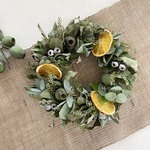 オレンジのGreen wreath(23cm)
