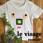 le visage アップリケTシャツ