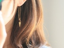 ピアス　＜triangle ×　swarovski＞ 