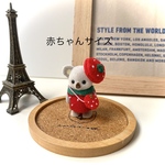 赤ちゃん 🍓いちごワンピース&いちごベレー帽&いちごポシェット＊シルバニア 服 シルバニアファミリー 赤ちゃん服 ストロベリー＊