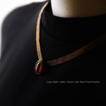 バルティックアンバー/クラッシックカラーbeads wrap pendant/14kgf