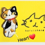 鈴ねこさん刺繍ブローチ