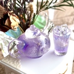 208＊紫陽花のティーポット＊　ミニチュア　ドリンク　シルバニア　ジュース　ドールハウス　リカちゃん　ミディブライス