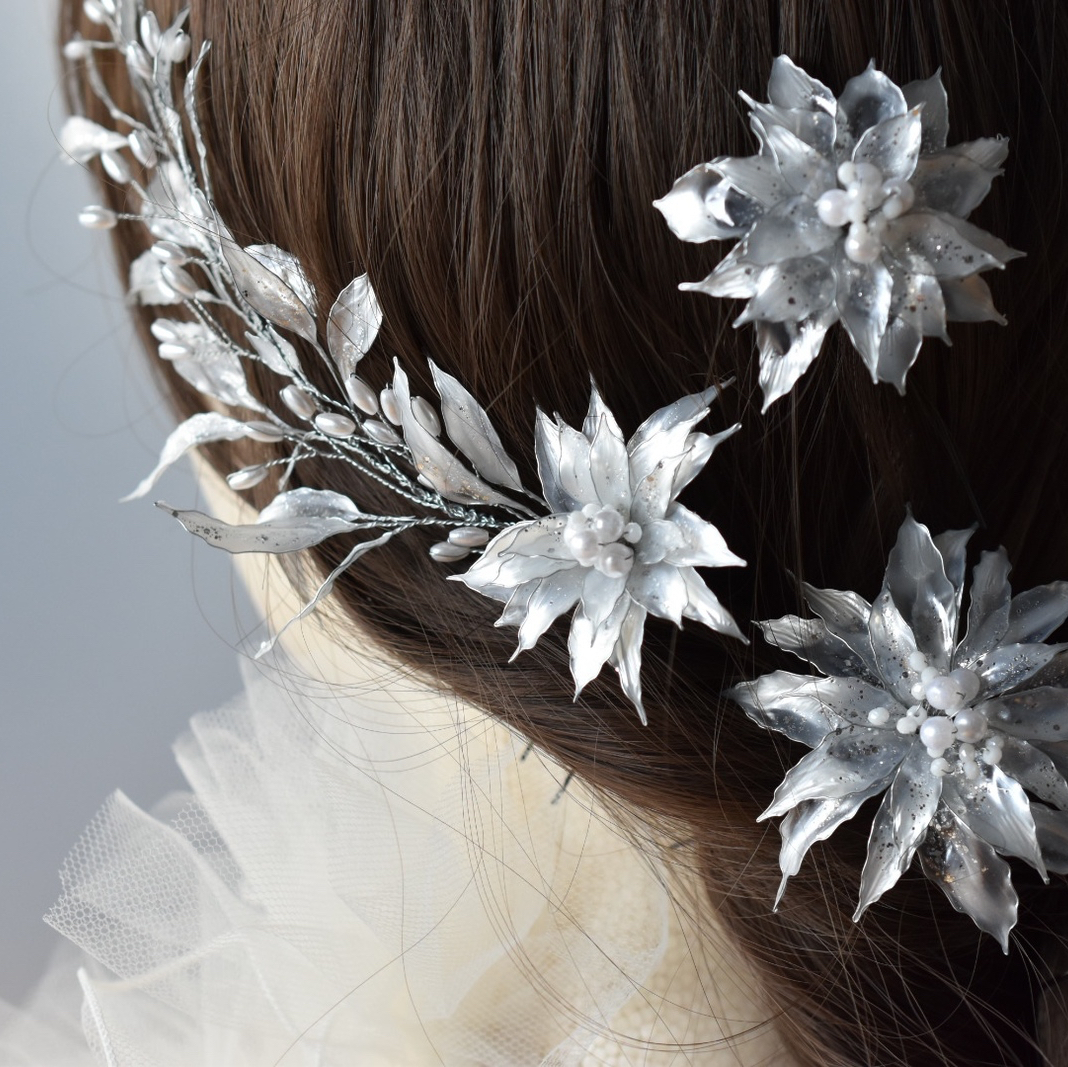 miuuna ヘアアクセサリー　アメリカンフラワー　ウェディング miuuna ヘアアクセサリー アメリカンフラワー ウェディング