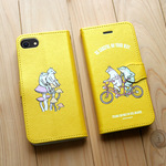 スマホケース　自転車で行こう（イエロー）