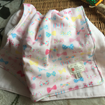小 りぼんと雲のガーゼのブランケット ガーゼケット