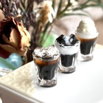 9 ＊三種類のコーヒーセット　ストローなし＊　ミニチュア　ドリンク　スイーツ　シルバニアファミリー　ドールハウス　喫茶店　カフェ