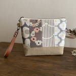 20cmファスナー保冷ポーチ　ナチュラル布合わせ