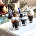 10 ＊三種類のコーヒーセット＊　ミニチュア　ドリンク　スイーツ　シルバニアファミリー　ドールハウス　レジン　カフェ