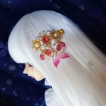 SALE◆髪飾り 金魚姫(ヘアクリップ)◆1/4～1/3ドール向けサイズ ※ドール用アクセ