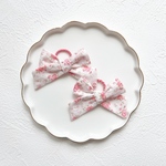 ୨୧ Flower twin ribbon  pink ୨୧