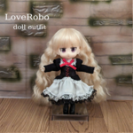 ＊オビツ11 ゴスロリ風赤いリボンドレス ドール服 ねんどろいどどーる＊