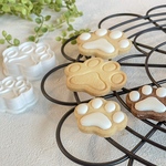 【イヌ】〈Mサイズ〉肉球 クッキー型/かわいい/プレゼント/ギフト/おしゃれ/誕生日/記念日/お祝い/犬/dog/猫/動物/ペット/クッキー/クッキー缶/アイシングクッキー