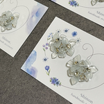 白 紫陽花 ピアス イヤリング ‎🤍