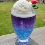 あじさい　紫陽花　クリームソーダ　　レトロ　　リアルサイズ