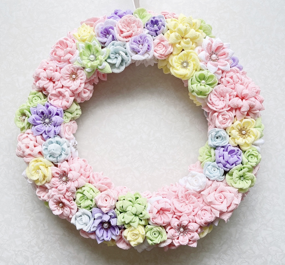 つまみ細工 華リース R228